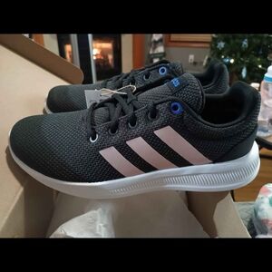 Adidas Women's Black and Pink Lite Racer